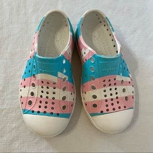 Native Jefferson Pink Blue Slip On Shoes